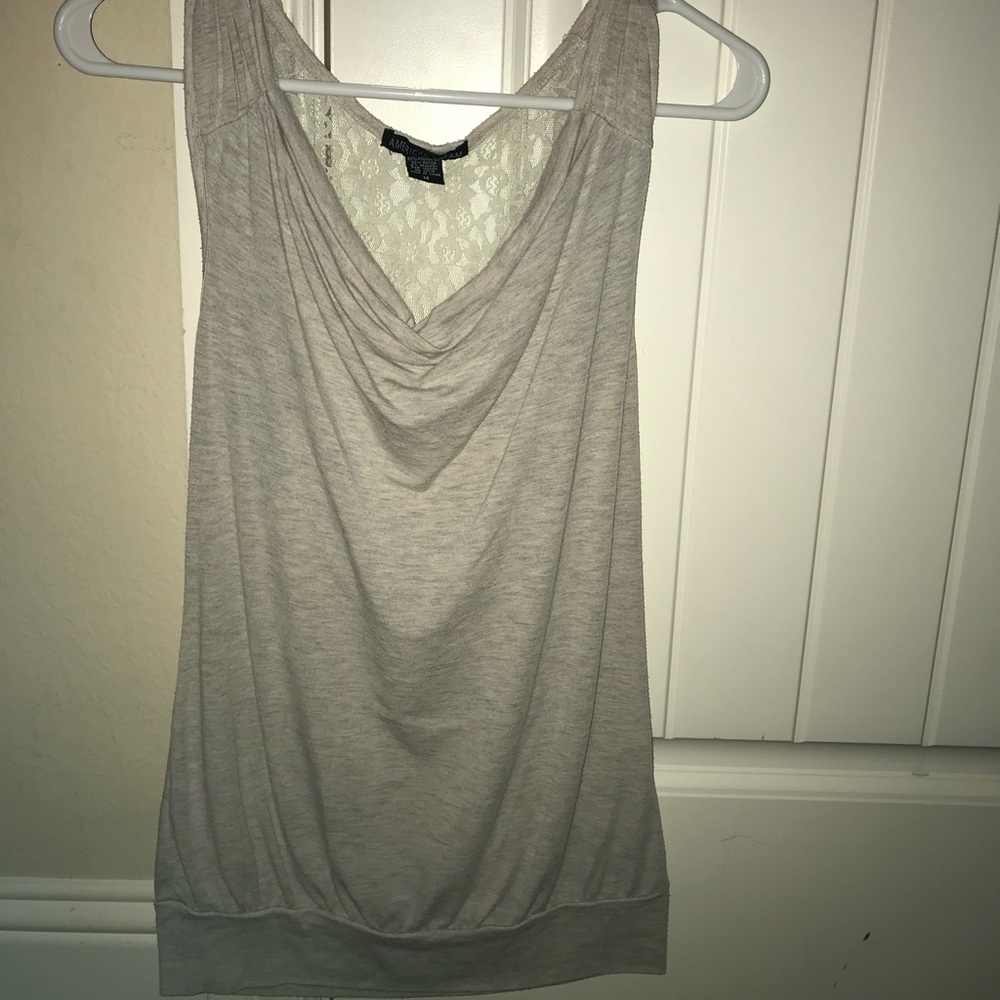 Tank Top with Lace Detailed Back